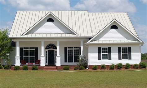 white metal roof small house|residential white metal roof.